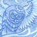 tattoo galleries/ - Blue Sketchbook Swirly Owl Tattoo Concept - 60610
